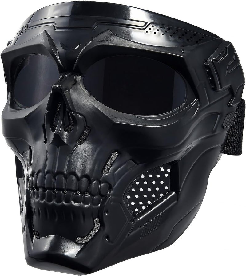 OQUQO Skull Face Mask Full Face, Motorcycle Mask, Airsoft Mask, Tactical Mask, Paintball Mask for Men Women - Image 1